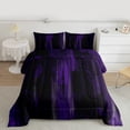 thumbnail image 2 of Homewish Abstract Ombre Adult Bedding Comforter Set, Black Purple Artwork Twin Comforter Sets, Minimalism Mid Century Reversible Bedding Set, Luxury Bedroom Decor, 2-Piece, 2 of 8