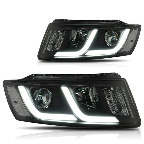 For 1416 Jeep Grand Cherokee LED DRL Bar Projector Headlight/Lamps