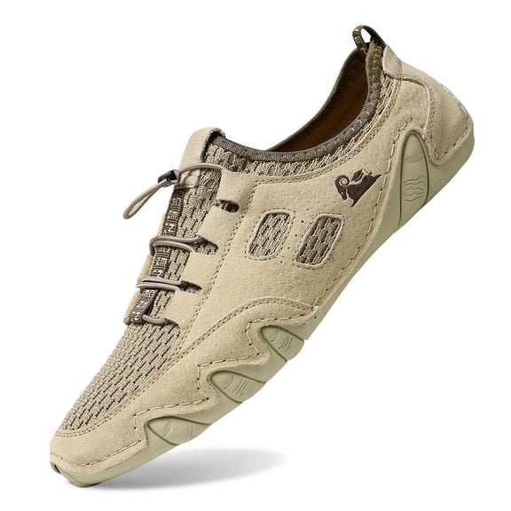 Mens Shoes,Ergonomic Barefoot Minimalist Shoes for Men Walking Comfort Flexible Sole Support,Shoes for Men,Khaki,11.5