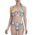 thumbnail image 2 of Picia Cute Geese Women's High Waisted Bikini Scoop Neck Swimsuit Two Pieces Bathing Suit-Large, 2 of 8