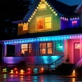 thumbnail image 3 of Prociv Permanent Outdoor Lights 100ft, Outdoor Christmas Lights, Smart RGB App Control with 60 LEDs, LED Eaves Lights IP67 Waterproof, House Roof Outdoor Lighting for Party, Daily, Halloween, Garden, 3 of 11