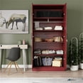 thumbnail image 3 of Better Home Products Harmony Wood Two Door Armoire Wardrobe Cabinet in Mahogany, 3 of 10