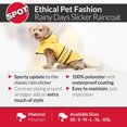 thumbnail image 4 of (Medium) - Fashion Pet Dog Raincoat For Small Dogs | Dog Rain Jacket With Hood | Dog Rain Poncho | 100% Polyester | Water Proof | Yellow w/ Grey Reflective Stripe | Perfect Rain Gear For Your Pet! by, 4 of 12