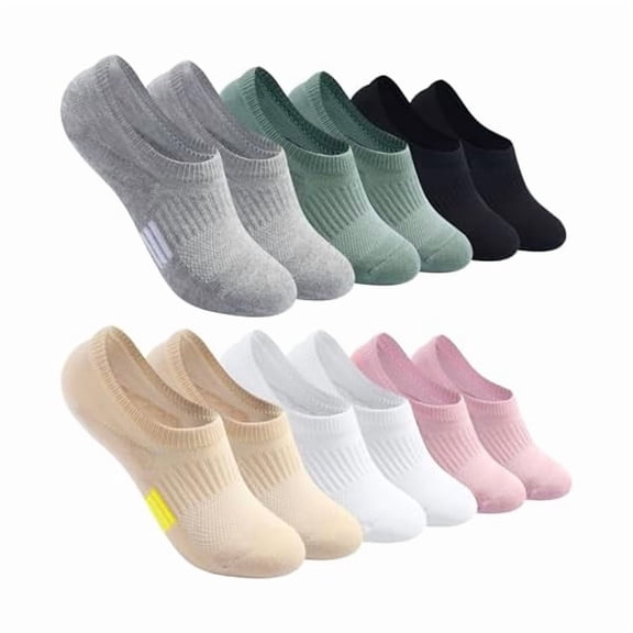 Eryueer No Show Socks Womens Cushioned Low Cut Athletic Hidden Liner for Sneakers Ankle Invisible Running Socks 4/6 Pairs