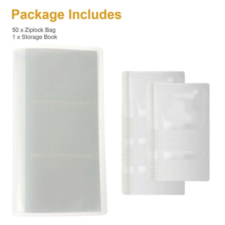 Transparent Jewelry Storage Book with Small Mini Ziplock Bags for  Travel,Anti OxidationJewelry Storage Organizer Bag (84 Grids + 