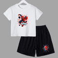 thumbnail image 2 of Conjunto de verano de Marvel Spider-Man para bebé adolescente, camiseta para niño, pantalones cortos, conjunto de 2 piezas, ropa deportiva de manga corta para niño y niña, marca de dibujos animados pa, 2 of 5