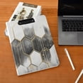 thumbnail image 5 of FORMRS A4 Clipboard Folder with Pen Holder Horizontal Foldable School Office Binder, Gray Hexagons, 5 of 9