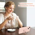 thumbnail image 3 of KOMI Designed for iPhone 14 Case with Ring Stand [360° Rotatable Ring Holder Magnetic Kickstand] [Soft Microfiber Lining] Shockproof Rubber Protective Phone Cases Cover for Women Men Pink Sand, 3 of 5