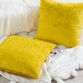 thumbnail image 3 of Home Soft Things Textured Velvet Pillow Covers (Set of 2), - Sulphur - 26" x 26", 3 of 6