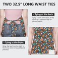 thumbnail image 6 of Cute Hedgehog Pioneer Flower Apron-Garden Aprons for Women with Pockets-Cotton Linen Waterproof Kitchen Cooking Gardening Aprons Adjustable for Kitchen,Cooking,BBQ and Salon 33x27 Inch, 6 of 7