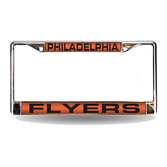 Philadelphia Hockey Flyers Chrome Metal Laser Cut License Plate Frame