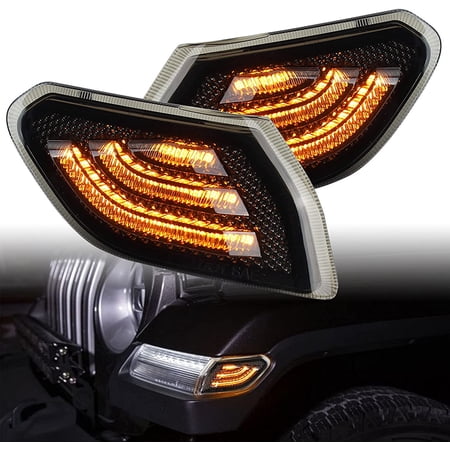 LED Side Marker Lights Turn Signal Light Sequential Blinker Lamp Amber For Jeep Renegade 2014 2015 2016 2017 2018 2019 2020 2021