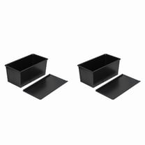 2X 450G Carbon Steel Bread Loaf Pan with Cover Bread Toast Mold Lid Heavy Duty Professional Bread Maker Pan