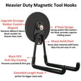 thumbnail image 2 of ULIBERMAGNET Strong Magnetic Hooks,Large Magnet with Hooks for Heavy Duty Tools,Jig Saw,Hose, 2 Pack Heavy Duty Magnetic Hooks for Hammer Drill,Circular Saw,Garden Tool(3.46inch/Black), 2 of 7