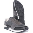 thumbnail image 5 of Guess Men's Lace Up Running Inspired Retro Trainers In Coal Size 10.5, 5 of 6