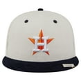 thumbnail image 2 of Men's New Era Cream/Navy Houston Astros Two-Tone Corduroy 59FIFTY Fitted Hat, 2 of 6