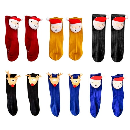 

Kids Christmas Socks Lovely Santa Snowman Fashion Warm Cotton Socks Tube Socks
