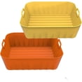 thumbnail image 1 of 2-Pack Square Silicone Air Fryer Liners 8.2 inch for 3.8-6.5 QT Airfryer Reusable Air Fryer Pot Air Fryer Inserts for Oven Microwave Accessories, 1 of 5