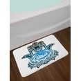 thumbnail image 2 of Hamsa Bath Mat, Evil Eye Inside the Hand of Fatima Spiritual Esoteric Protection Ancient Icon, Non-Slip Plush Mat Bathroom Kitchen Laundry Room Decor, 29.5 X 17.5 Inches, Black Blue White, Ambesonne, 2 of 2