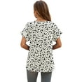 thumbnail image 6 of Uvplove Summer Blouses for Women Elegant Casual V Neck Chiffon Blouses Tops Shirts,White Rose,XL, 6 of 8