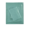 thumbnail image 3 of Comfort Classics All Season Cotton Blend Jersey Knit 4 Piece Aqua Sheet Set, Queen, 3 of 9