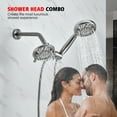 thumbnail image 3 of sumerain Dual Shower Heads with Handheld Spray, 3 Ways High Pressure Showerhead Combo with 8 Spray Modes,Brushed Nickel, 3 of 11