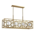 thumbnail image 2 of Balfour 8-Light Linear Chandelier in Warm Brass, 2 of 4