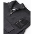 thumbnail image 5 of ZIMEGO Men's Quarter Zip Up Mock Turtle Neck Polo Pullover Sweater Casual Outfit, 5 of 5
