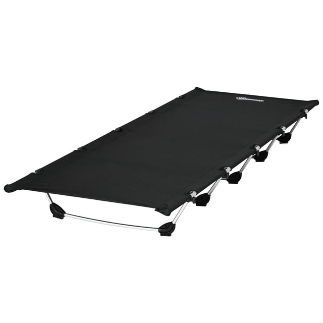 Lightweight Aluminum Camping Cot - Portable Folding Bed | 75" x 26" Black | Ideal for Outdoor Trips, Camping, & Rest | 331lb Capacity