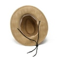 thumbnail image 3 of POIUYTR Panama Hat Sun Hats for Men Fedora Straw Beach Hat Classic Straw Boater Hat with Drawstring, 3 of 5