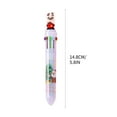 thumbnail image 2 of Matoen 10 Color Christmas Retractable Ballpoint Pen, 0.7 mm Multicolor Pen, Push Type Multifunction Marker for Home Office , Students Youngster Gift, 2 of 8