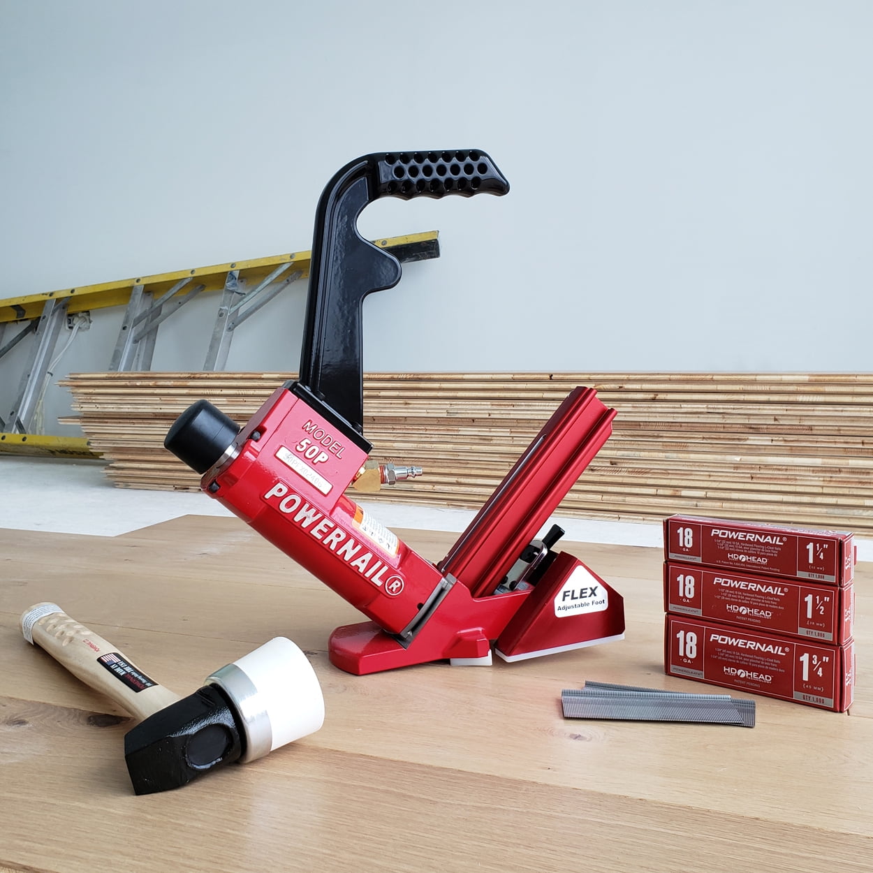 POWERNAIL 18-Gauge Adjustable Pneumatic Flooring Nailer | 50PFLEXW