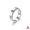 thumbnail image 1 of Men Women Vintage Anti Stress Crystal Spinner Titanium Steel Zircon Punk Rotatable Spinner Fidgets Rings Anxiety Rings 9 A, 1 of 8
