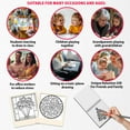 thumbnail image 4 of Stained Glass Mini Coloring Book Spiral Bound for Adult, Pack 6, 3.5” x 3.5” Pocket Size, 40 Coloring Pages Stress & Anxiety Relief, Travel for Women Men, 4 of 4