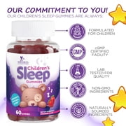 Kids Melatonin Gummies - 2mg Melatonin Per Serving - Childrens Melatonin Gummy for Restful Sleep - Best Childrens Chewable Sleep Supplement - Vegan, Non-GMO, Natural Berry Flavor - 60 Gummies