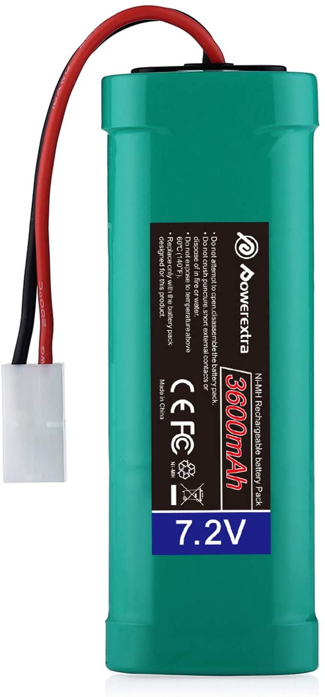 Zeee 7.2V 4200mAh NiMH Battery with Tamiya Connector High Power for RC Car Truck Associated HPI Losi Kyosho Tamiya Hobby 2 Pack 