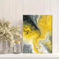 thumbnail image 2 of UXIEQU Abstract Yellow Swirl Marble Canvas Print 15.75x11.81 Inches, 2 of 8