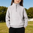 thumbnail image 5 of CONZONE Big Girls Sweatshirt Long Sleeve Zipper Hooded Sweatshirts for Girls Solid Color Soft Fall Winter Hoodies With Pocket Size 11-12 Years, 5 of 5