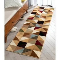 Well Woven Barclay Emine Modern Geometric Ivory Multi 2'3" x 7'3" Runner Rug
