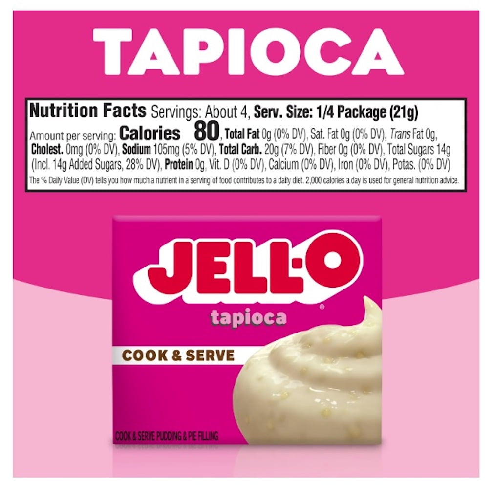 Jell-O Family Size Sugar Dessert Mix, Fat Free Cook & Serve