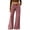 Pink, variant on Women's Corduroy Flare Pants High Waisted Stretchy Bell Bottom with Patch Pocket Loose Fit Soft Comfy 70s Vintage Boho Casual Fall Winter Trousers Pink