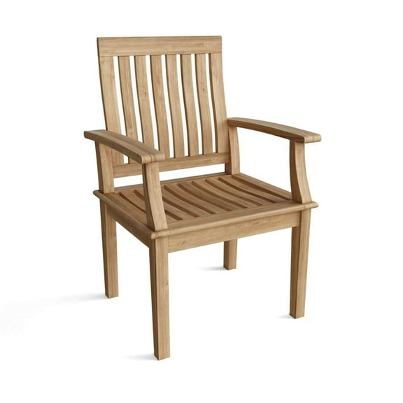 Anderson Teak Brianna Patio Dining Arm Chair in Natural