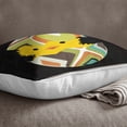 thumbnail image 2 of S4Sassy Decorative Easter Chicken Egg Print Black Pillow Case Square Cushion Cover Throw - Choose Size, 2 of 3