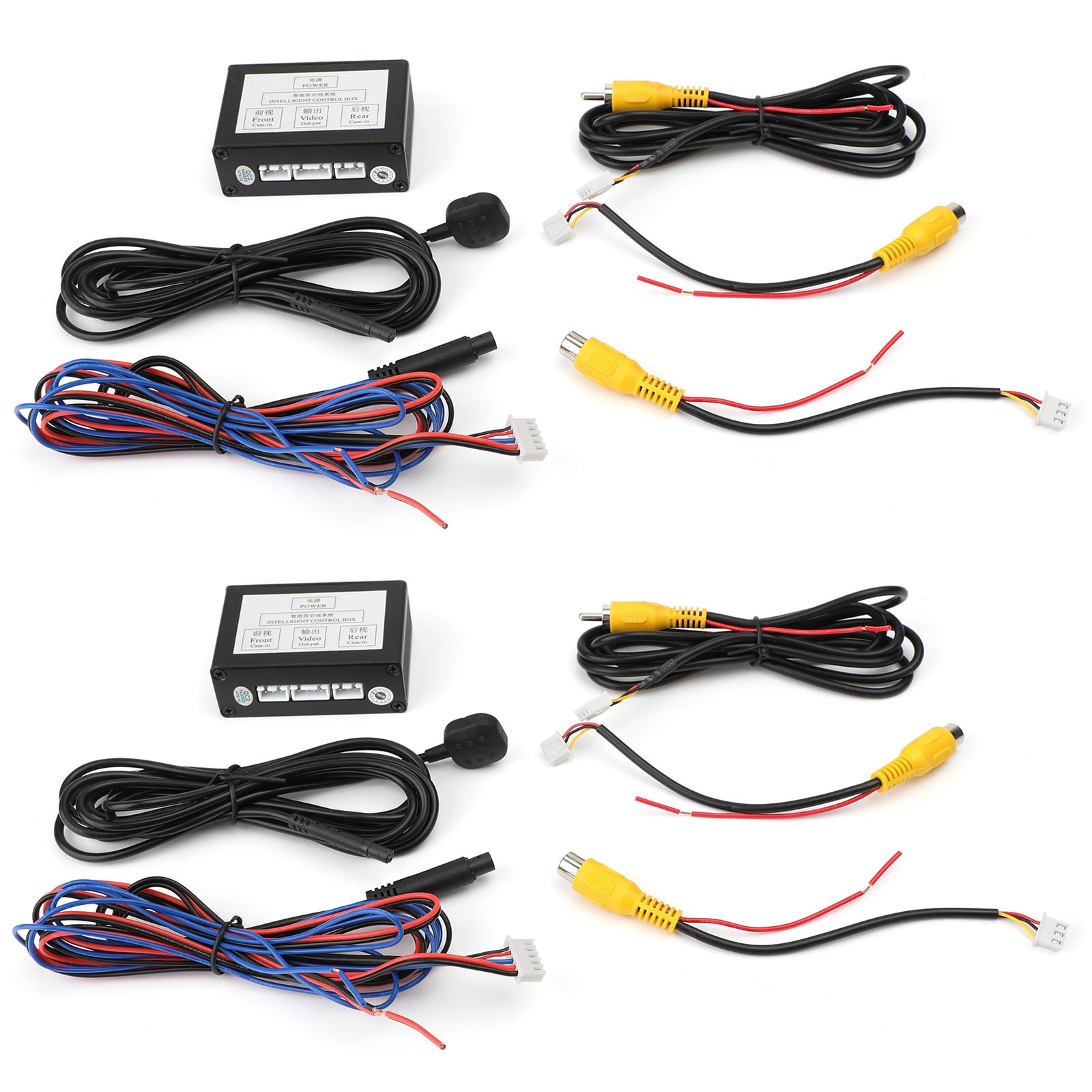 2PCS Universal Car Front Rear Parking View Camera Switch 2 Channel Control  Box 