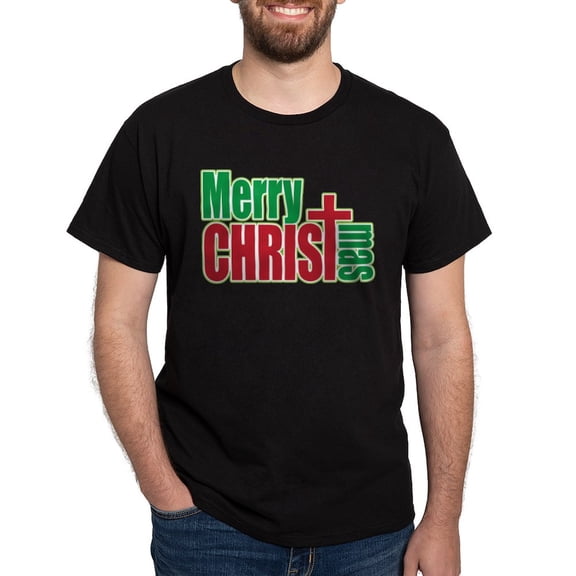 CafePress - Merry Christmas Men's Value T Shirt - Men's Classic Graphic Cotton T-Shirt