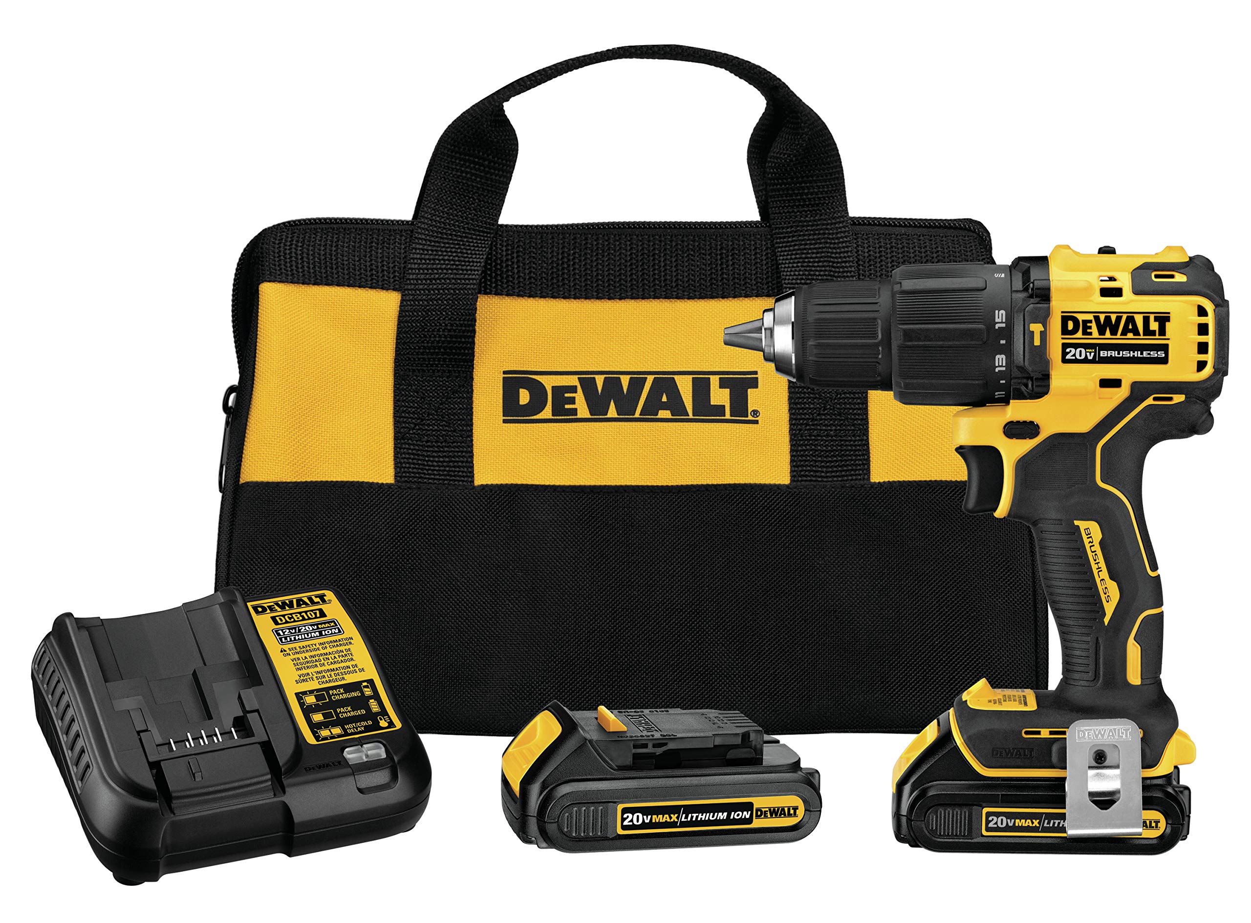 DEWALT DCD709C2 Atomic 20V Max LithiumIon Brushless Cordless Compact 1