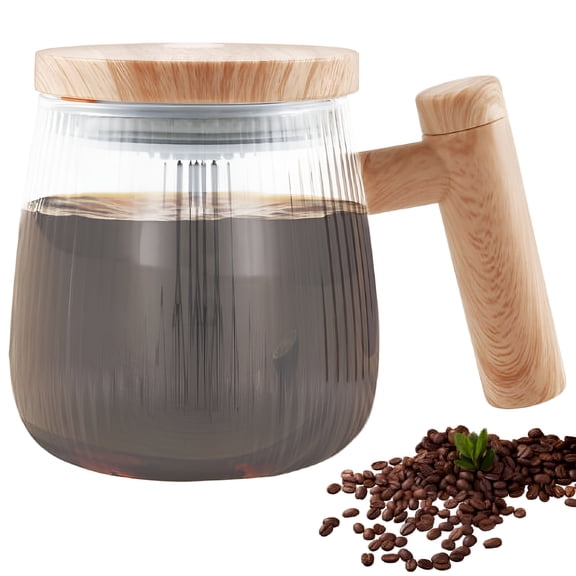ACDANC 2026 New Self Stirring Mug 400Ml Glass Electric Stirring Mug Battery Powered Self Mixing Mug High Speed Electric Mixing Cup Portable Self Stirring Coffee Mug with Handle Clear Auto for Coffee