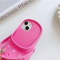 thumbnail image 5 of BAIANNAN 3D Funny DIY Holes Toes Charms Croc Slippers Summer Soft Silicone Phone Case for iPhone 12 13 14 15 16 Pro Max Breathable Cover, 5 of 7