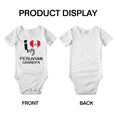 thumbnail image 3 of I Heart My Peruvian Grandpa Peru Love Flag Newborn Clothes Outfits (White, 6-12 Months), 3 of 5