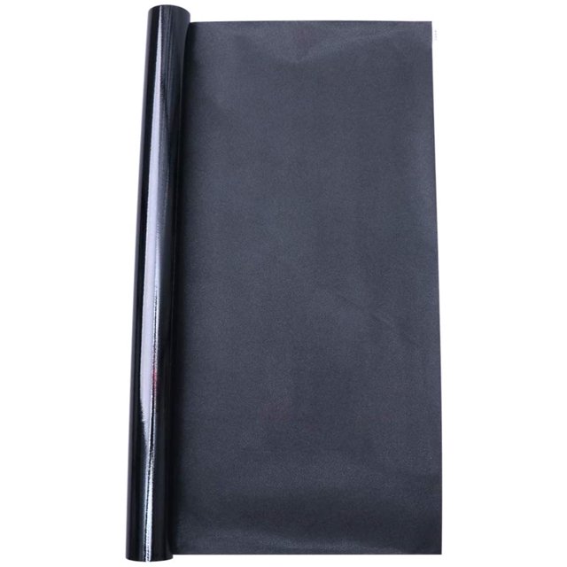 Vosarea 200x45cm Window Film Frosted Privacy Window Sticker Self PVC lass Film for Home Office - Black